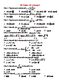 Đề 15 phút - Số 2 - Chương II - Đại số 10